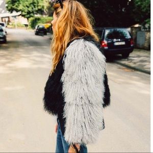 Charlotte Simone 100%real Mongolian fur coat SZ.SM